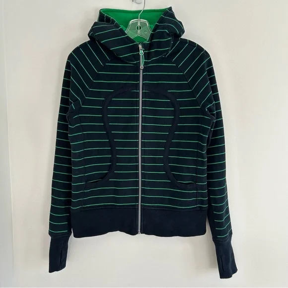 Lululemon Scuba Hoodie Green Bean Inkwell Size 12 - Picture 4 of 15